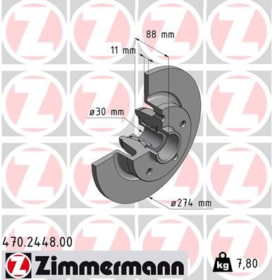 ZIMMERMANN 470.2448.00 Brake Disc