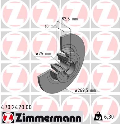 ZIMMERMANN 470.2420.00 Brake Disc