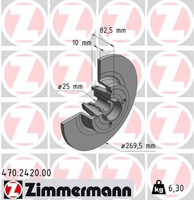 Brake Disc ZIMMERMANN 470.2420.00