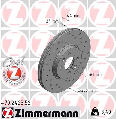 Brake Disc ZIMMERMANN 470.2423.52