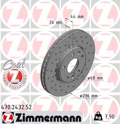 Brake Disc ZIMMERMANN 470.2432.52