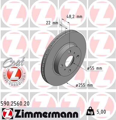 Brake Disc ZIMMERMANN 590.2560.20