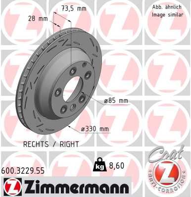 Brake Disc ZIMMERMANN 600.3229.55