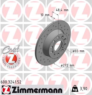Brake Disc ZIMMERMANN 600.3241.52