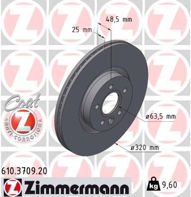 ZIMMERMANN 610.3709.20 Brake Disc